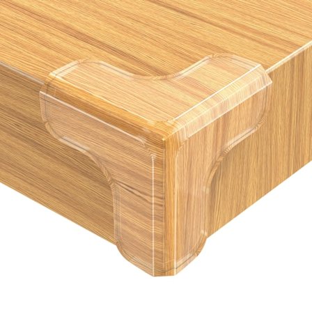 Kulmasuojat vauvan turvallisuuden takaamiseksi, kulmasuojat huonekaluille, T-muotoiset läpinäkyvät kulmasuojat sileällä kulmalla