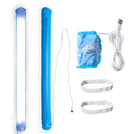 Vikbar LED Uppblåsbar Pinne Utomhus Camping Lampa Bärbar Handhållen Hejarklacks Pinnar Festtillbehör