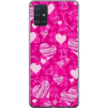 Kompatibelt Mobilskal till Samsung Samsung Galaxy A51 PopHjärtMönster