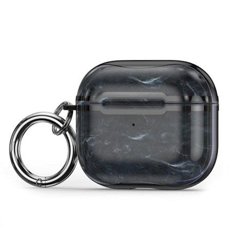 AirPods Pro 2 coolt fodral i kolfiberstil med spänne - Svart / Svart