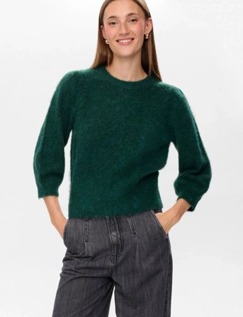 Nümph Nusuri Brushed Ss Pullover - Green - XS