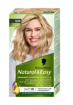 Schwarzkopf Natural & Easy 530 Champagne Ljusblond Hårfärg Unisex Beige 142,5 ML