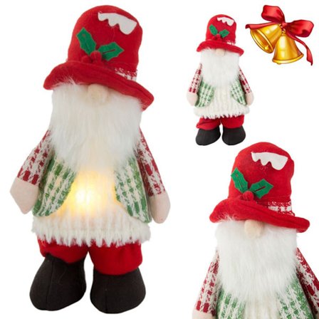 LED-tomte 30 cm - Belyst juldekoration