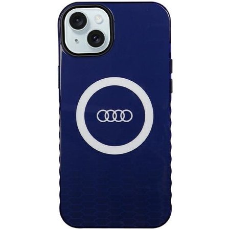 Audi IML Big Logo MagSafe-etui for iPhone 15 Plus / 14 Plus - blå