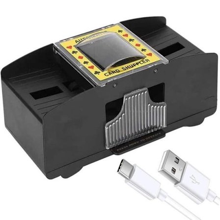 FOLAYA Automatisk Kortstokk-blander - Batteridrevet USB Spillmaskin - for Poker, Hjem, Fest, Kortspill, etc.