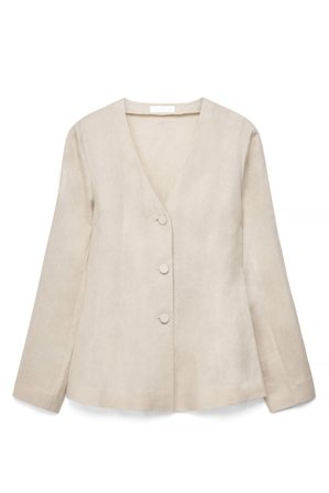 Premium Selection Sanduhr-Bluse aus Leinen - Blusen - Beige - EU 32