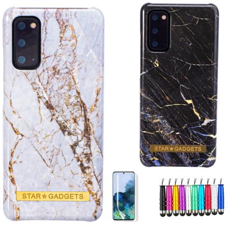 Samsung Galaxy S20 - Kotelosuoja Marmori Vit