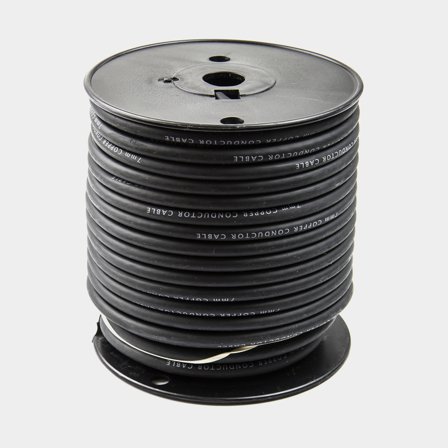 Sierra Tändkabel 7mm med Kopparledare för Båtmotorer, Högkvalitativ Svart Tändkabel på Rulle för Marint Bruk