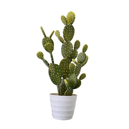 Kunstig Rebutia-plante, 67 cm, PVC, hvid potte