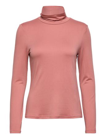 Vmlinet Ls High Neck Top Jrs Lt Pink Vero Moda