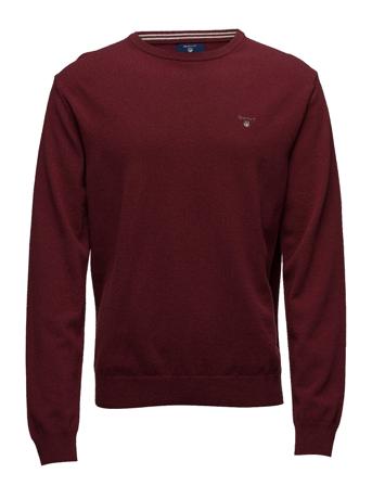 Superfine Lambswool Crew T-Langærmet Skjorte Rød GANT