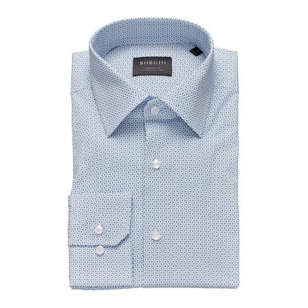 Borgio, Koszula calimera długi rękaw classic fit 00214 Biały, Mężczyzna, Rozmiar: S