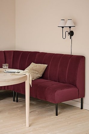 Jotex - Küchensofa, 2-sitzer-modul Weinrot - SANTOS - Kaufe Modulsofas bei Jotex