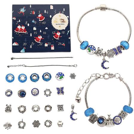 Julekalender Nedtelling Diy Charm Armbånd Lagingssett 24 Dagers Nedtelling Kalender Armbånd Sett