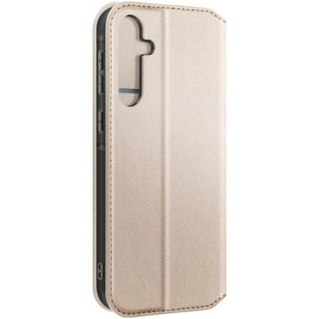 Kotelo Samsung Galaxy A55 5G Flip Card - ja Video Holder Gold -kotelolle