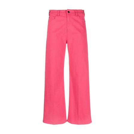 Emporio Armani Wide Byxor röd, Dam Byxor, Dam, Storlek: W25