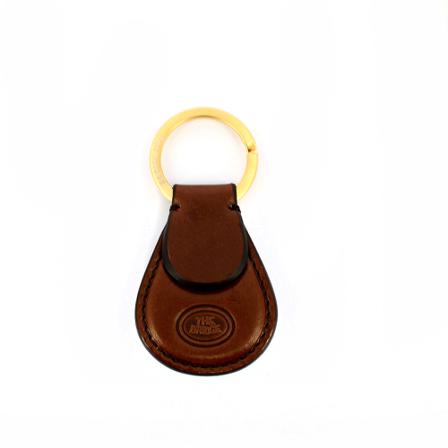 The Bridge, Round Keychain Bruin, unisex, Maat:ONE Size,leer