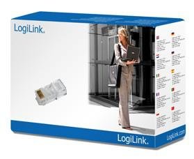 LogiLink Modular Plug for flat cables, RJ45 8P8C