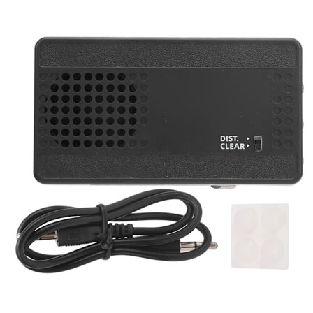 Mini forstærker til guitar bærbar højttaler justerbar forvrængning lydstyrke tilbehør 3W sort