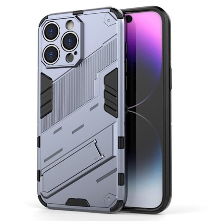 SKALO iPhone 15 Pro Max Hybrid BIBERCAS Suojakuori - Tummansininen