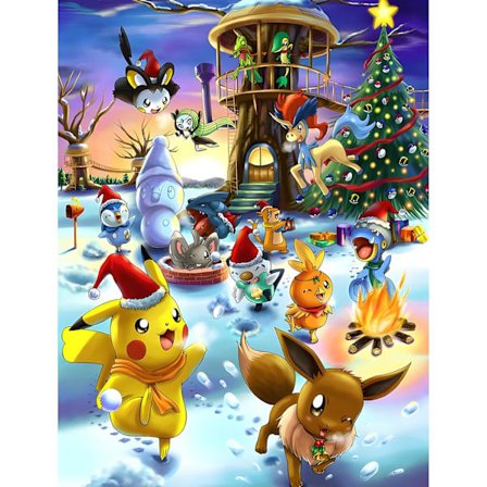 Juldiamantmålning 30x40cmKits för vuxna, vinter 5D diamantmålning, diamantkonst julgran för nybörjare, tecknad DIY full borr diamantkonst och 