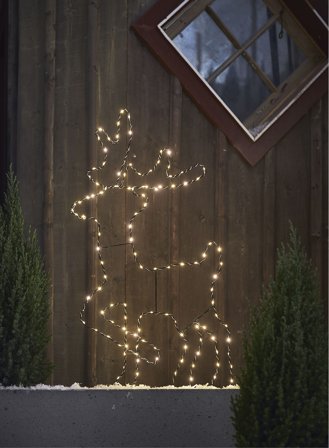 Reinsdyr silhuett H85 utendørs - batteridrevet