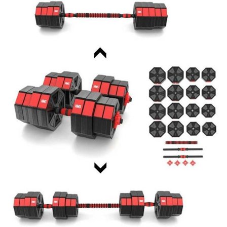 Stång - hantel - vikt Hms Hantlar SGC40 bituminösa 2 x 20 kg