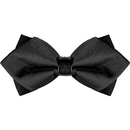 Herr Solid Color Spetsig Krage Förknuten Fluga