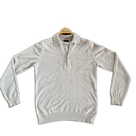 Beige half zip från Stenströms