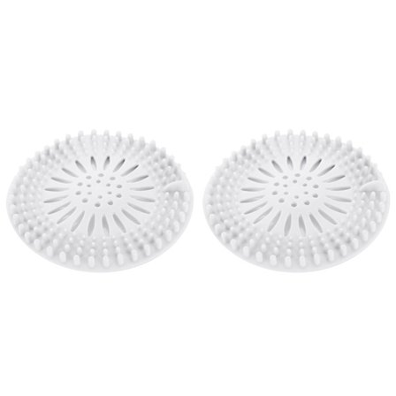 2 stk. Gulvavløpsmatter Anti-Tette Avløpshår Fangst Badekar Dusj Gulv Hår Stopper Kjøkkenvask Gulv Vask Hår Sil Husholdningstilbehør