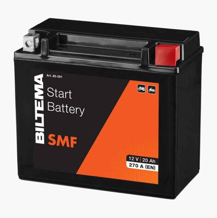 Biltema - MC-batteri SMF 12 V 20 Ah 175 x 87 x 156 mm