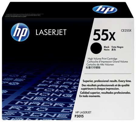 HP 55X svart LaserJet-tonerkassett med hög kapacitet, original, 884420133704