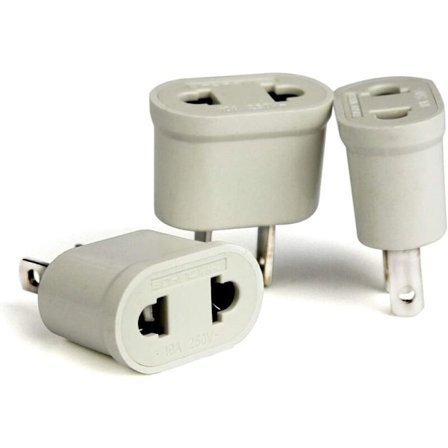 3PCS FR till US Adapter Converter Europeisk kontakt till amerikansk kontakt för att ansluta franska Frankrike Europa apparater till USA till Japan 