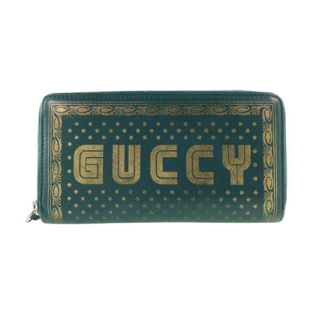 Gucci Vintage, Pre-owned Zip around Blauw, Dames, Maat:ONE Size,leer