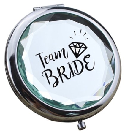 Brud Lommespejl Indgraveret Makeup Kosmetisk Spejl Bryllupsdekoration Brudepige