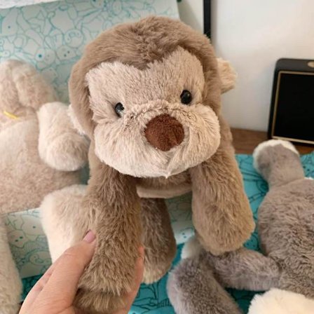 Jellycat Bartholomew kosedyr, myk og komfortabel, perfekt for barn, Valentinsdagsgaver, samleobjekter, Smage the Monkey.