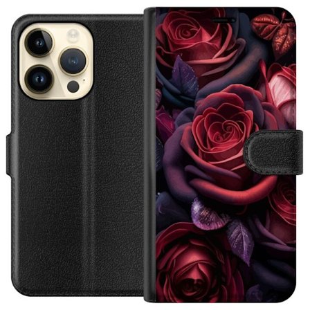 Kompatibelt Plånboksfodral till Apple Apple iPhone 15 Pro Rosor