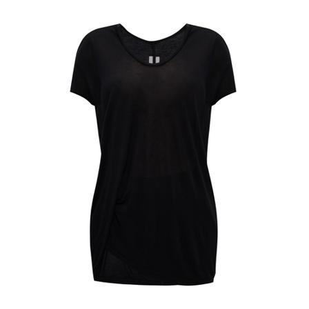 Rick Owens T-shirt with gathers Sort, Dame T-shirts