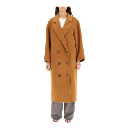Loulou Studio - Ullkappor - Brun - Dam - Storlek: M, Dam, Storlek: M