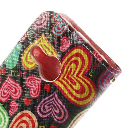 Moberg (Färgglada Hjärtan) HTC One Mini 2 Flip-Fodral