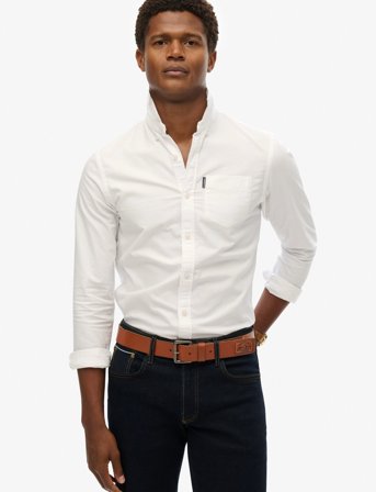 Superdry Essentials Oxford Shirt - White - XXL