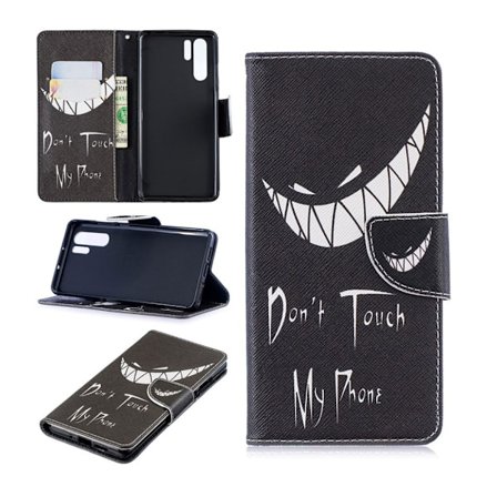 Huawei P30 Pro Skinnetui Med Mønster - Do Not Touch My Phone