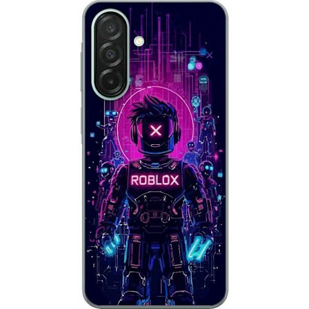 Kompatibel Mobilcover til Samsung Galaxy A26 Roblox Cyber Core Kraftfuldt digitalt Roblox-design med lilla lys og futuristisk baggrund