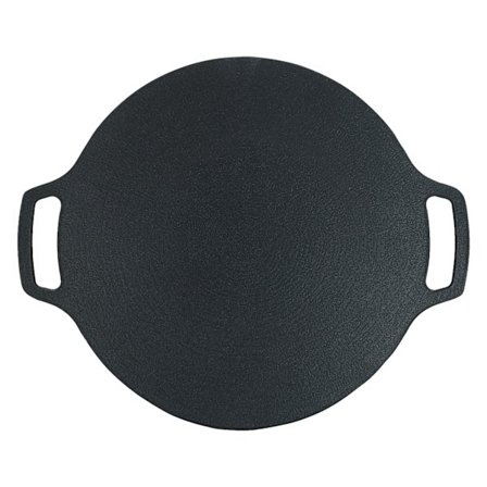 Koreansk BBQ Grillpande med dobbelt håndtag 6-lags belægning Multifunktionel non-stick rund stegeplade til gaskomfur 29 cm/11,4 tommer