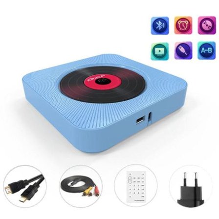 EFUTURE Multifunktionell CD / DVD-spelare Bluetooth-högtalare FM