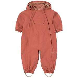 Wheat Dark Terracotta Olly Tech Shell Coverall 92 cm - Coveralls - 92 cm - Red