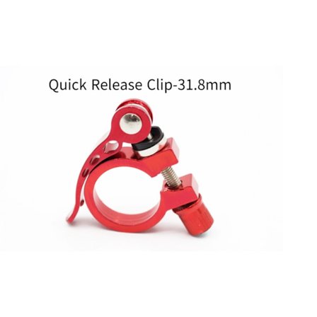 Två stycken mountainbike sadelrörsklämma cykel sadelrörsklämma död fluga landsvägscykel sadelstolpslås (snabbspänne klämma-31.8mm (röd))