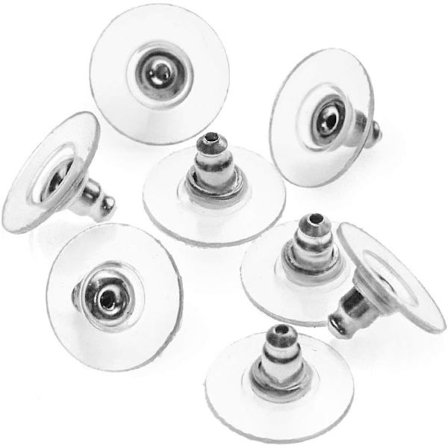 100 stycken Silikon Örhängesfästen, Universal Silikon Örhängesfästen