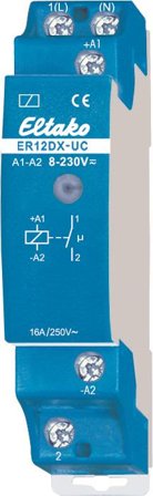 Eltako ER12-002-UC Arbeidsstrømrelé 2 vekslende, 8-230V AC/DC, 16 A, Elfordeling & strømforsyning