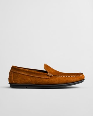 GANT - Wilmon loafers i semsket skinn til herre til herre cognac brown